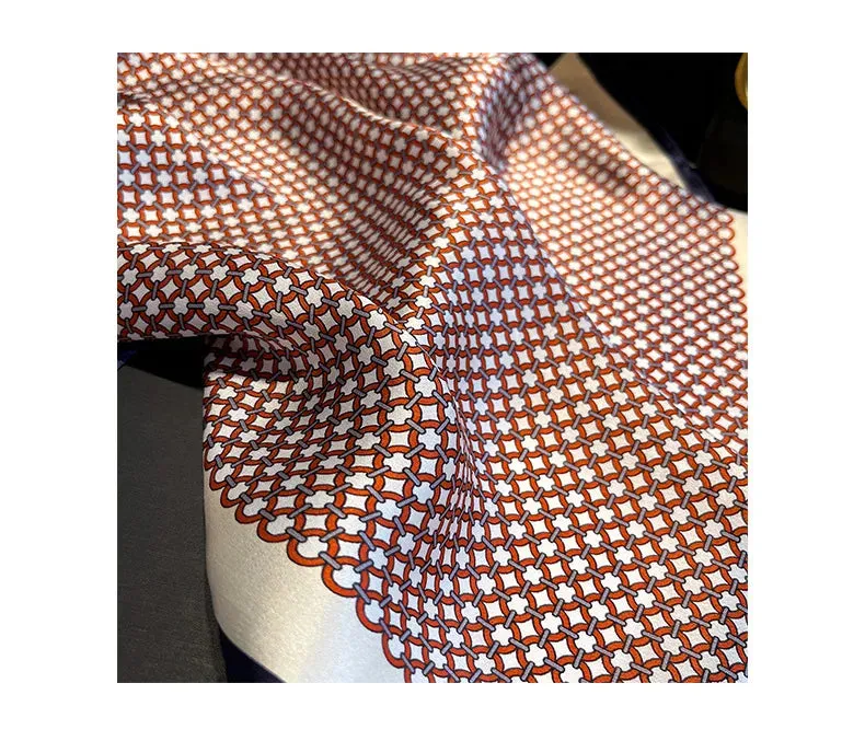 100% Silk 2024 Autumn Female Fashion  Scarves New  Dustproof Kerchief Popular Sunscreen Square Towel Luxury Leopard Print Shawl