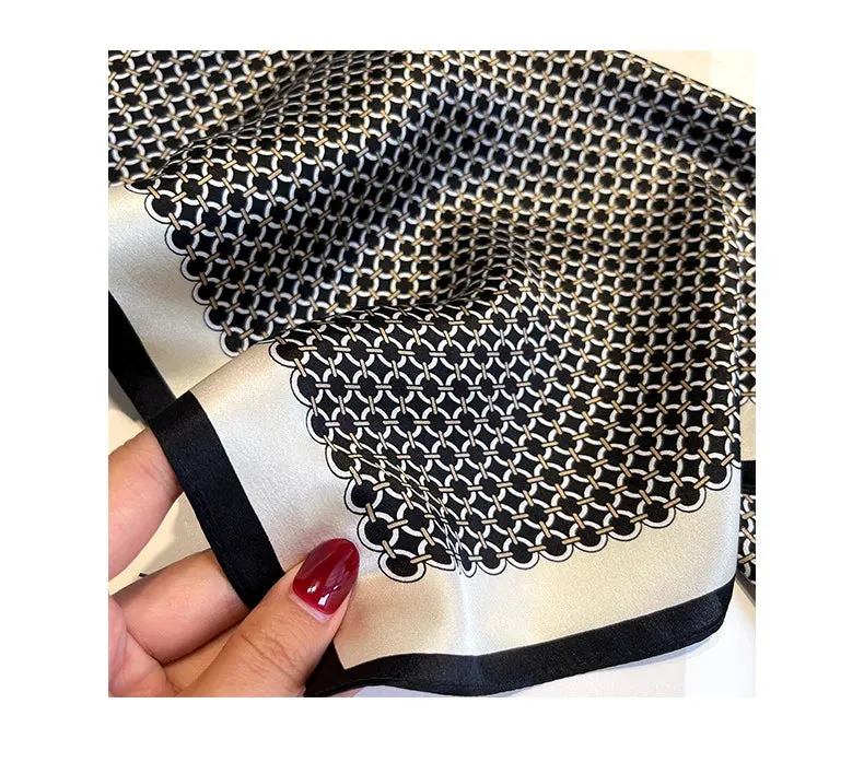 100% Silk 2024 Autumn Female Fashion  Scarves New  Dustproof Kerchief Popular Sunscreen Square Towel Luxury Leopard Print Shawl