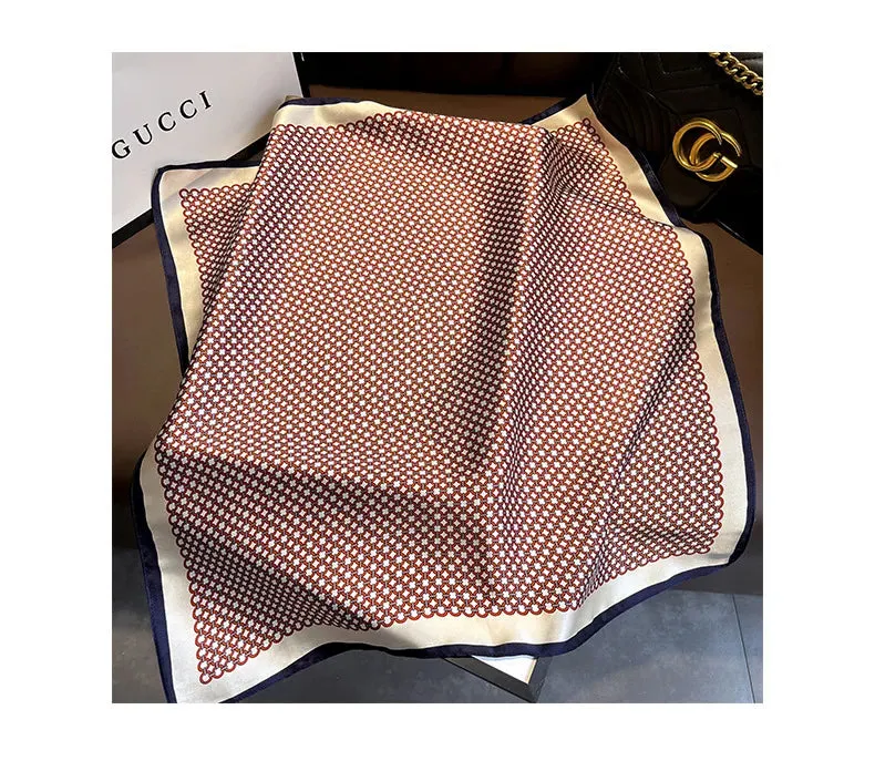 100% Silk 2024 Autumn Female Fashion  Scarves New  Dustproof Kerchief Popular Sunscreen Square Towel Luxury Leopard Print Shawl