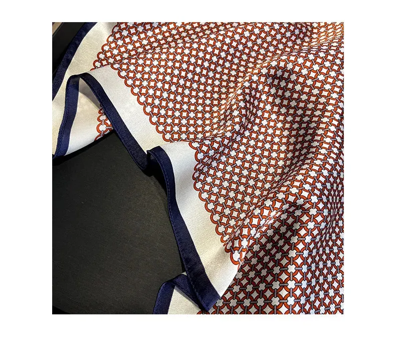100% Silk 2024 Autumn Female Fashion  Scarves New  Dustproof Kerchief Popular Sunscreen Square Towel Luxury Leopard Print Shawl