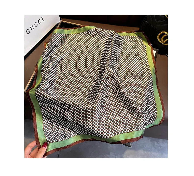 100% Silk 2024 Autumn Female Fashion  Scarves New  Dustproof Kerchief Popular Sunscreen Square Towel Luxury Leopard Print Shawl