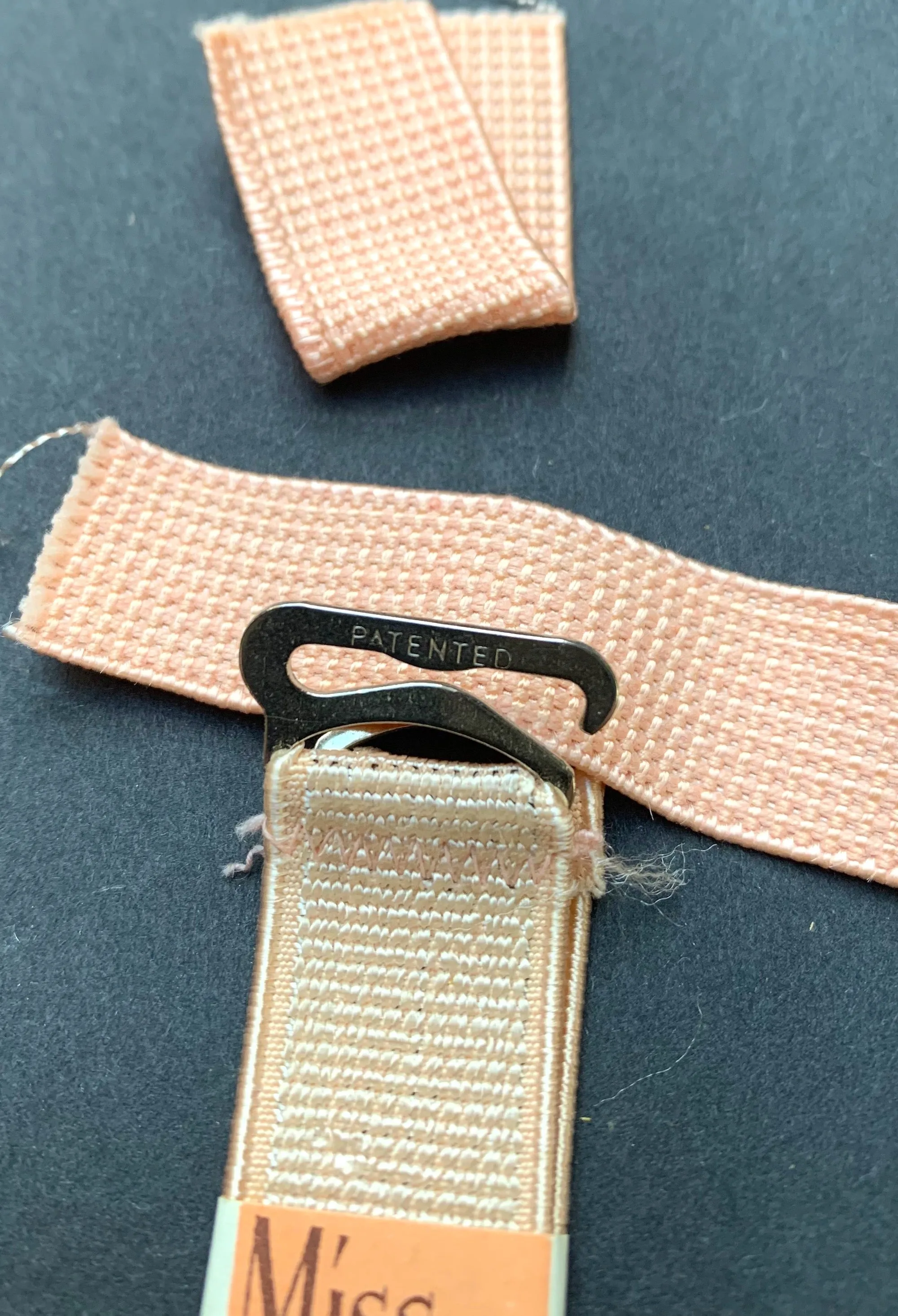 1940s Miss Modern "DETACHABLE" Pink SUSPENDERS 2cm wide -2 Pairs