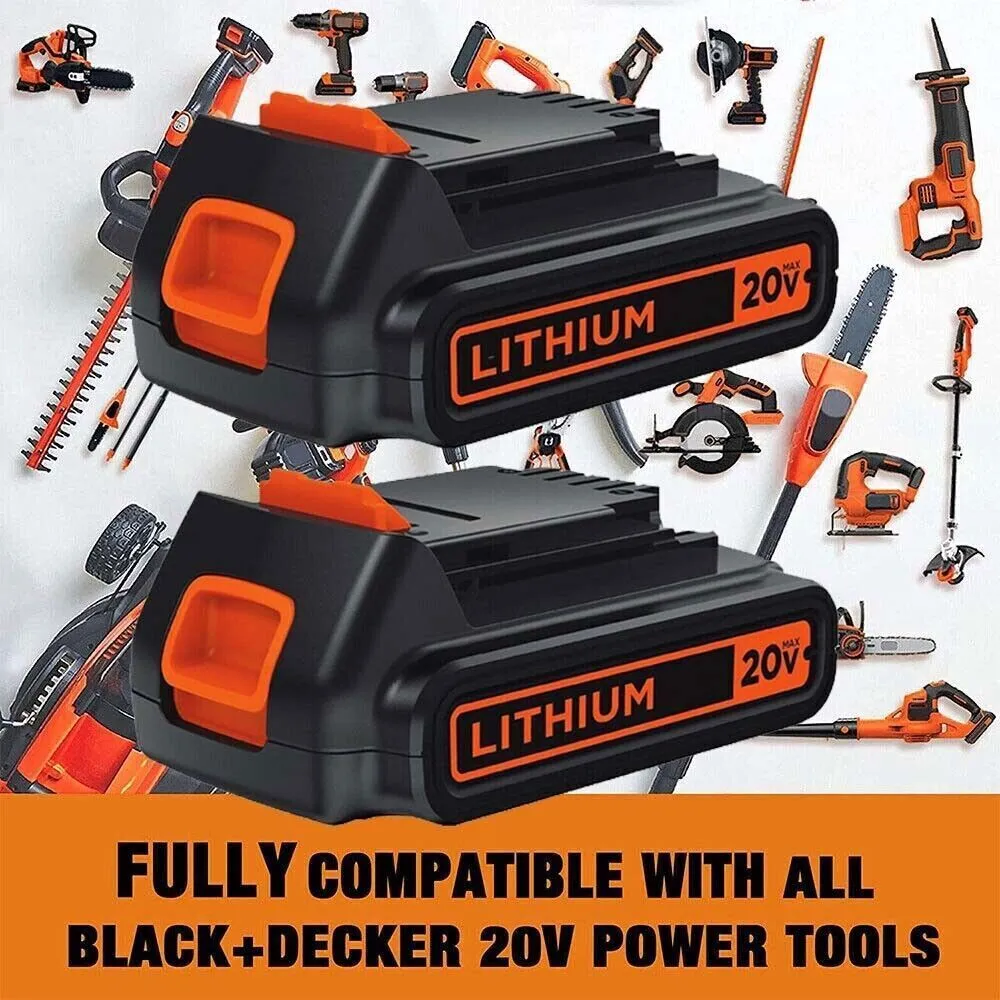 20V Lithium-ion 3.0Ah Battery for BLACK DECKER 20 Volt LBXR20 LBX20 LB20