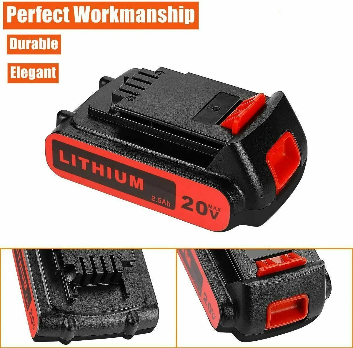20V Lithium-ion 3.0Ah Battery for BLACK DECKER 20 Volt LBXR20 LBX20 LB20