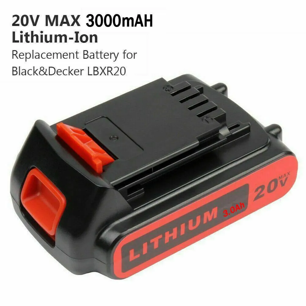 20V Lithium-ion 3.0Ah Battery for BLACK DECKER 20 Volt LBXR20 LBX20 LB20