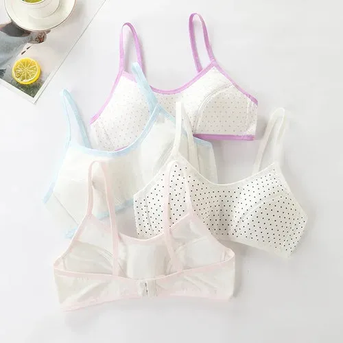 4 Pcs/Lot Girls Brassiere Cotton Underwear Back Buckle Design