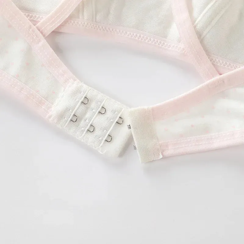 4 Pcs/Lot Girls Brassiere Cotton Underwear Back Buckle Design