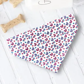 4th of July USA Rainbow Dog Bandana