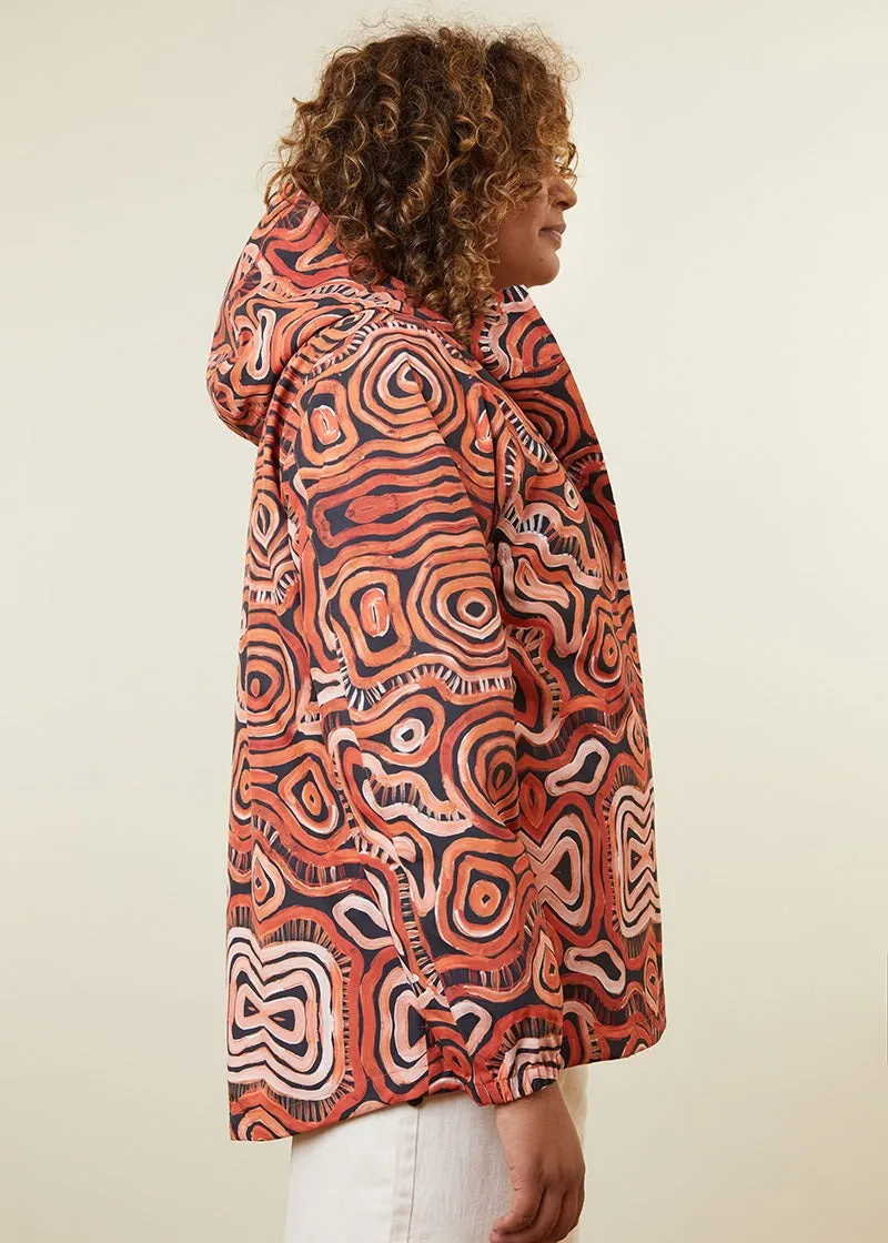 Amble Elements Womens Plus Size Rain Jacket Makukara Ngurra 2XL
