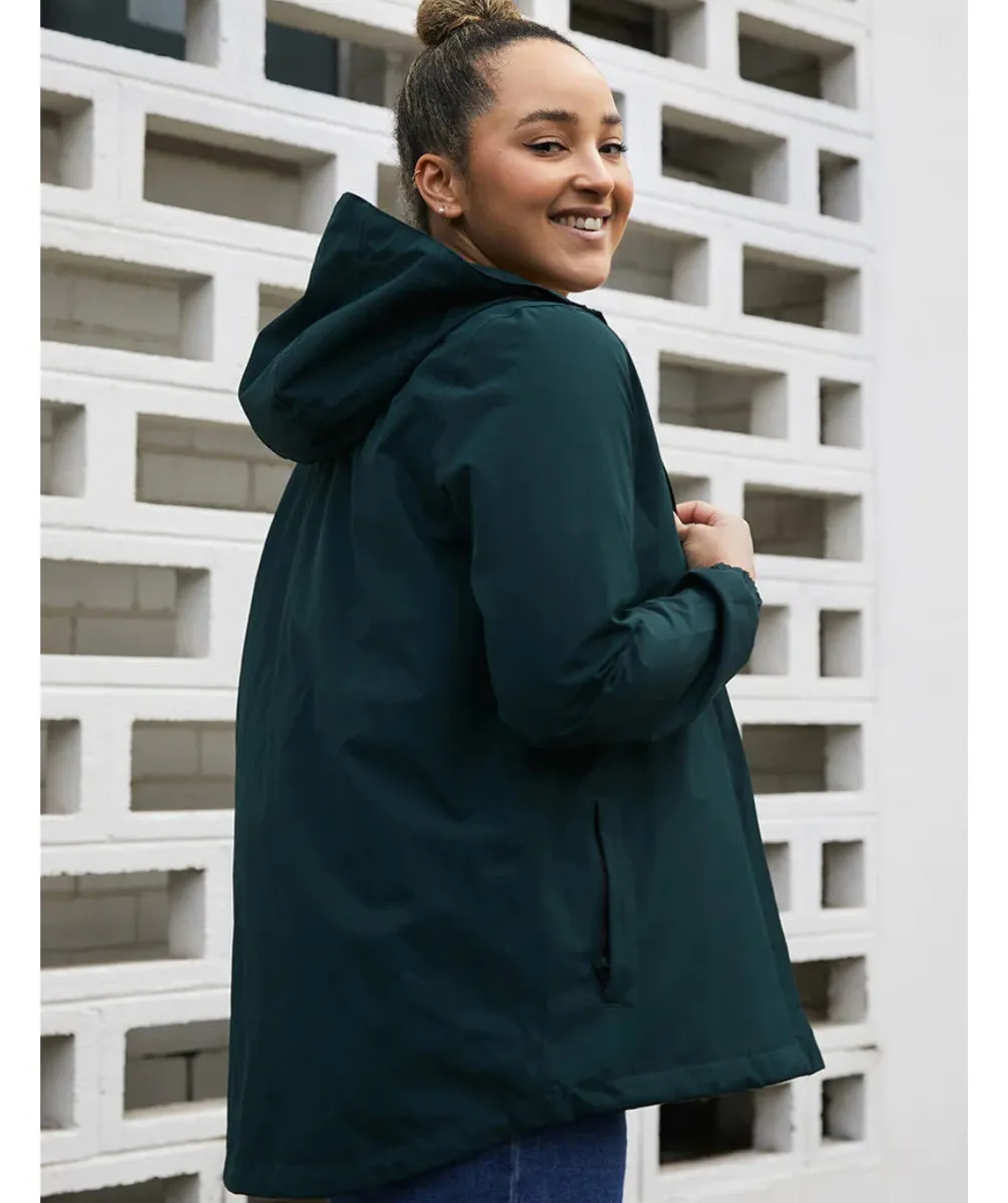 Amble Refuge Womens Plus Size Waterproof Jacket Long Eucalyptus XL-4XL
