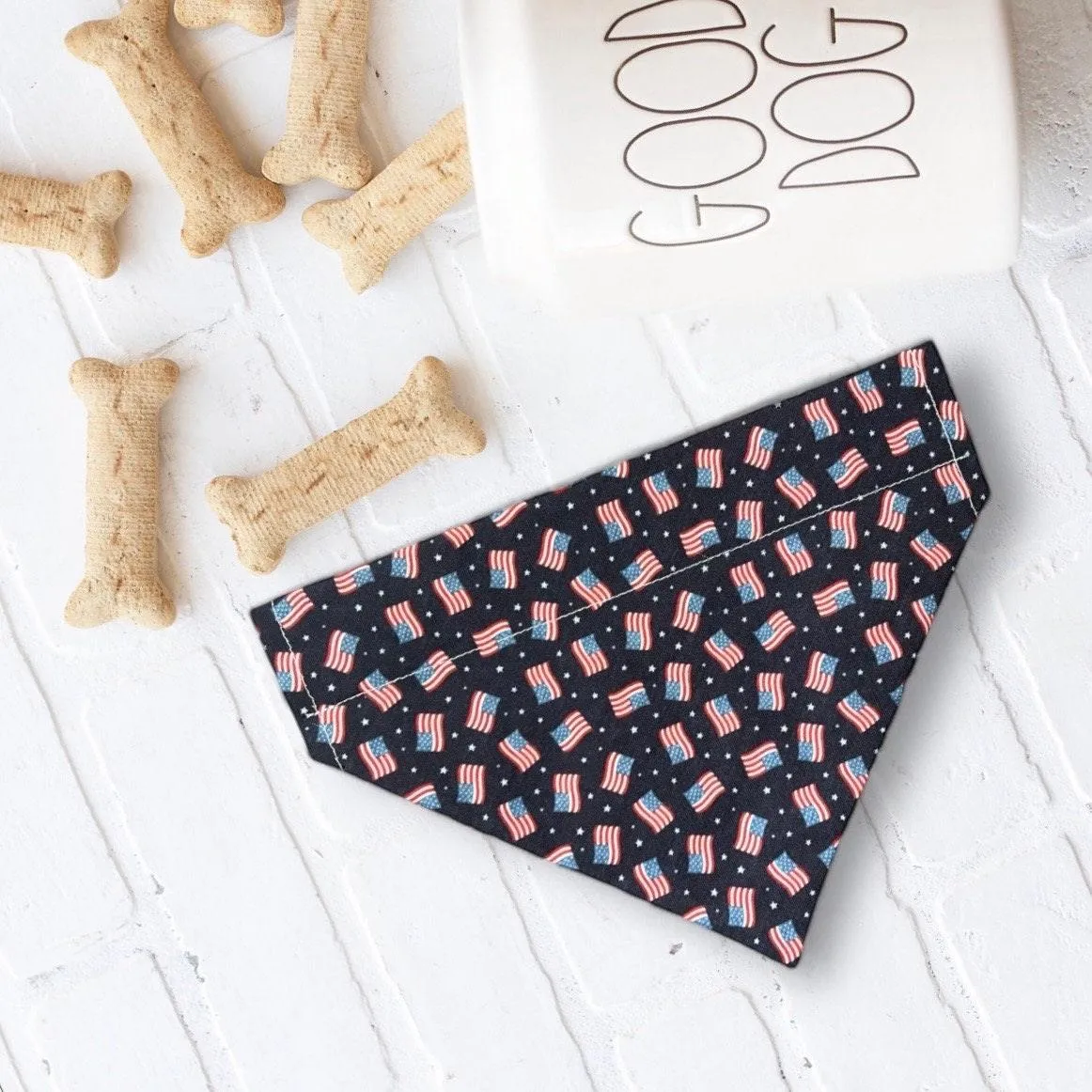 American Flag Dog Bandana
