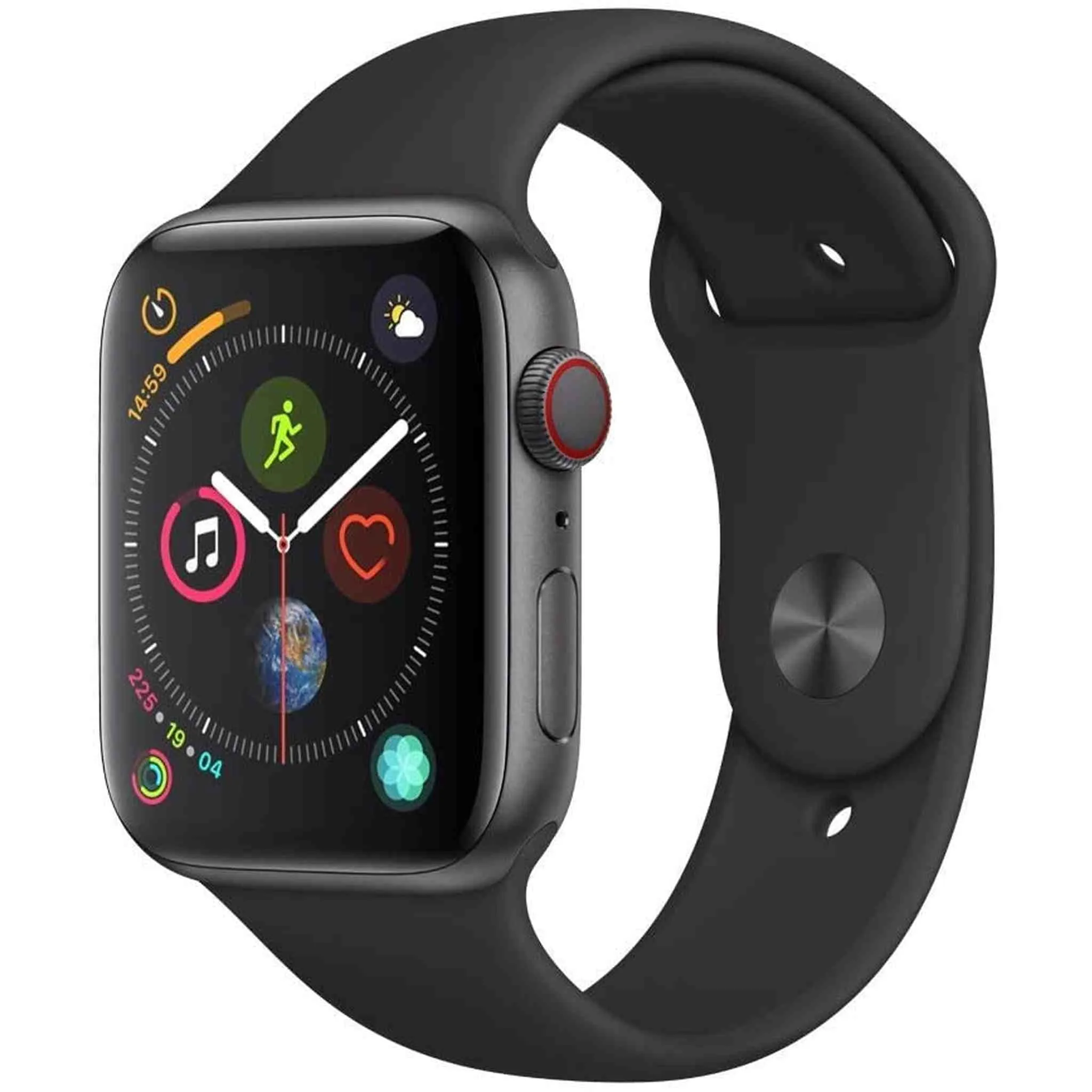Apple Watch Series 4 (GPS   Cellular, 44mm) - Space Gray Aluminum Case with Black Sport Band