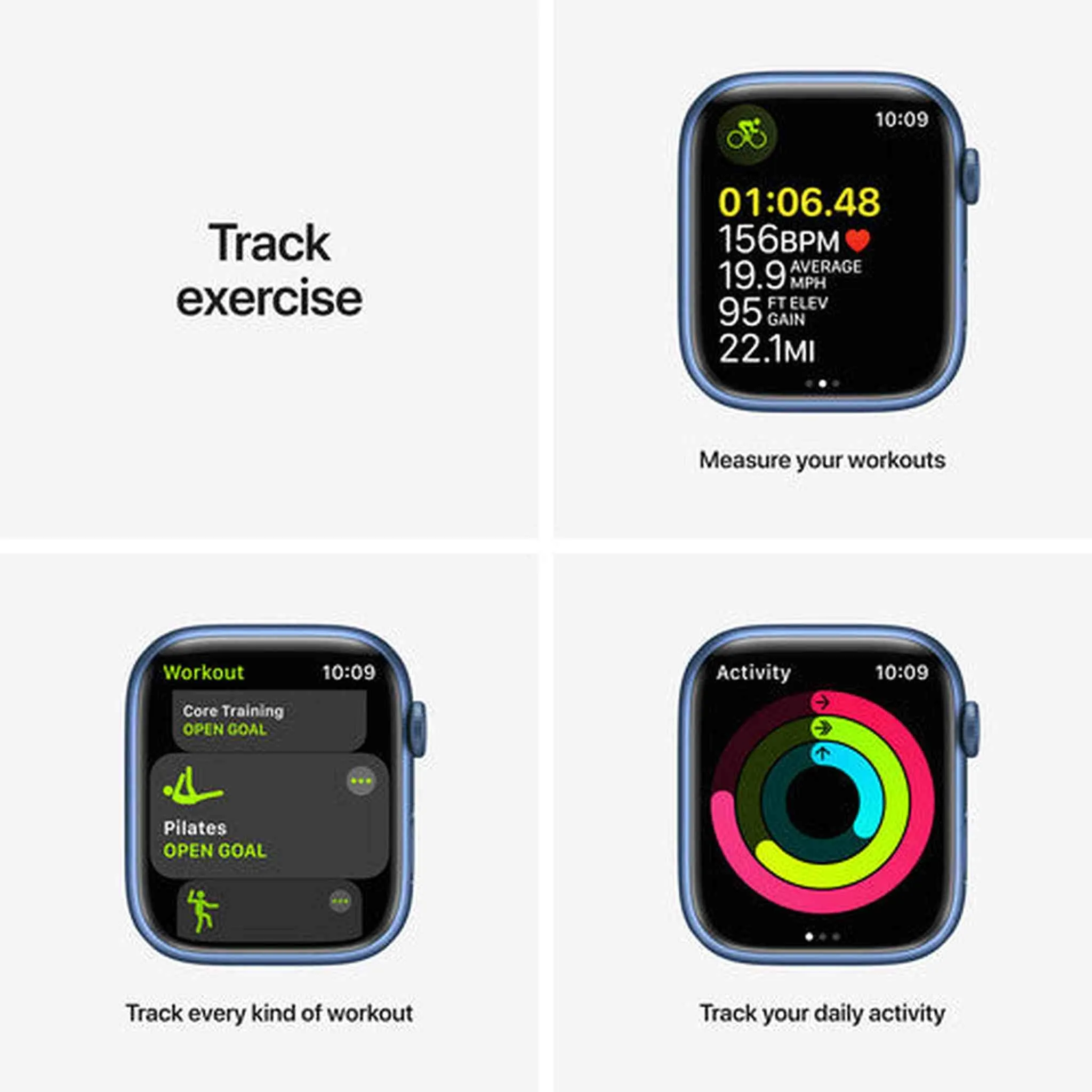 Apple Watch Series 7 GPS   Cellular, 45mm Blue Aluminum Case with Abyss Blue Sport Band - Regular