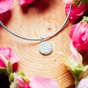 Ashes into Silver 'Disc' Bangle