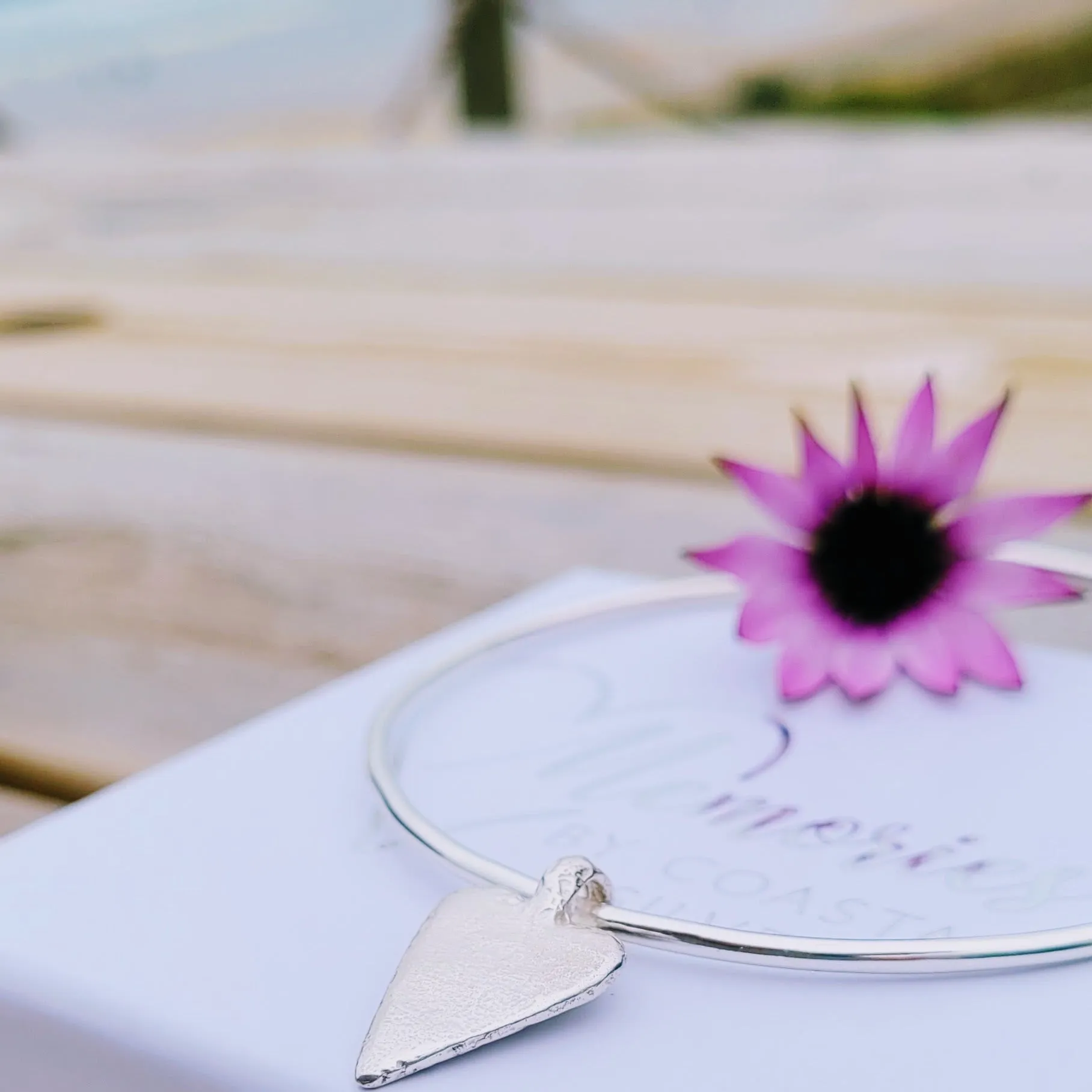 Ashes into Silver 'Endless Love Heart' Bangle