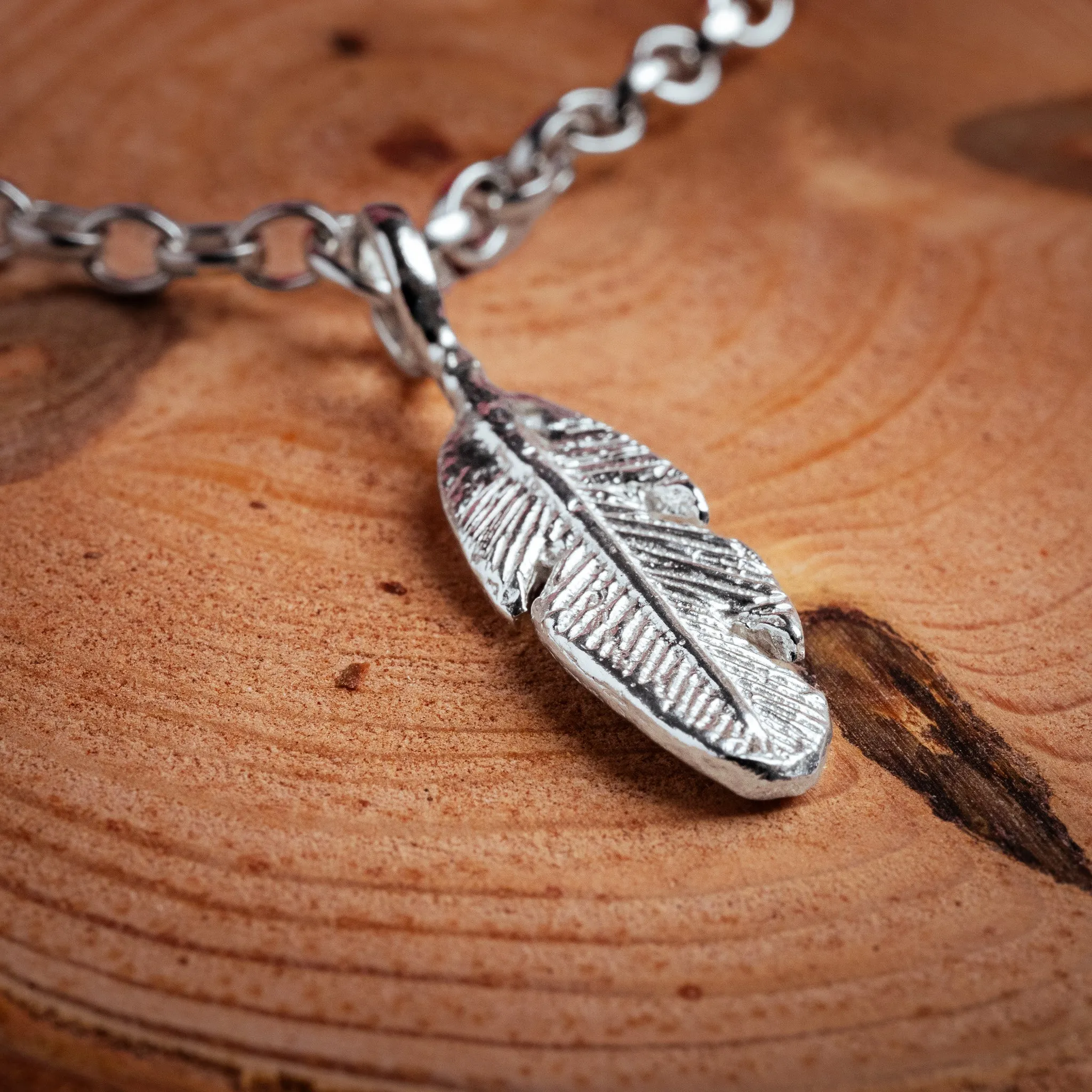 Ashes Into Silver 'Feather' Belcher Necklace