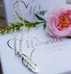 Ashes Into Silver 'Feather' Belcher Necklace