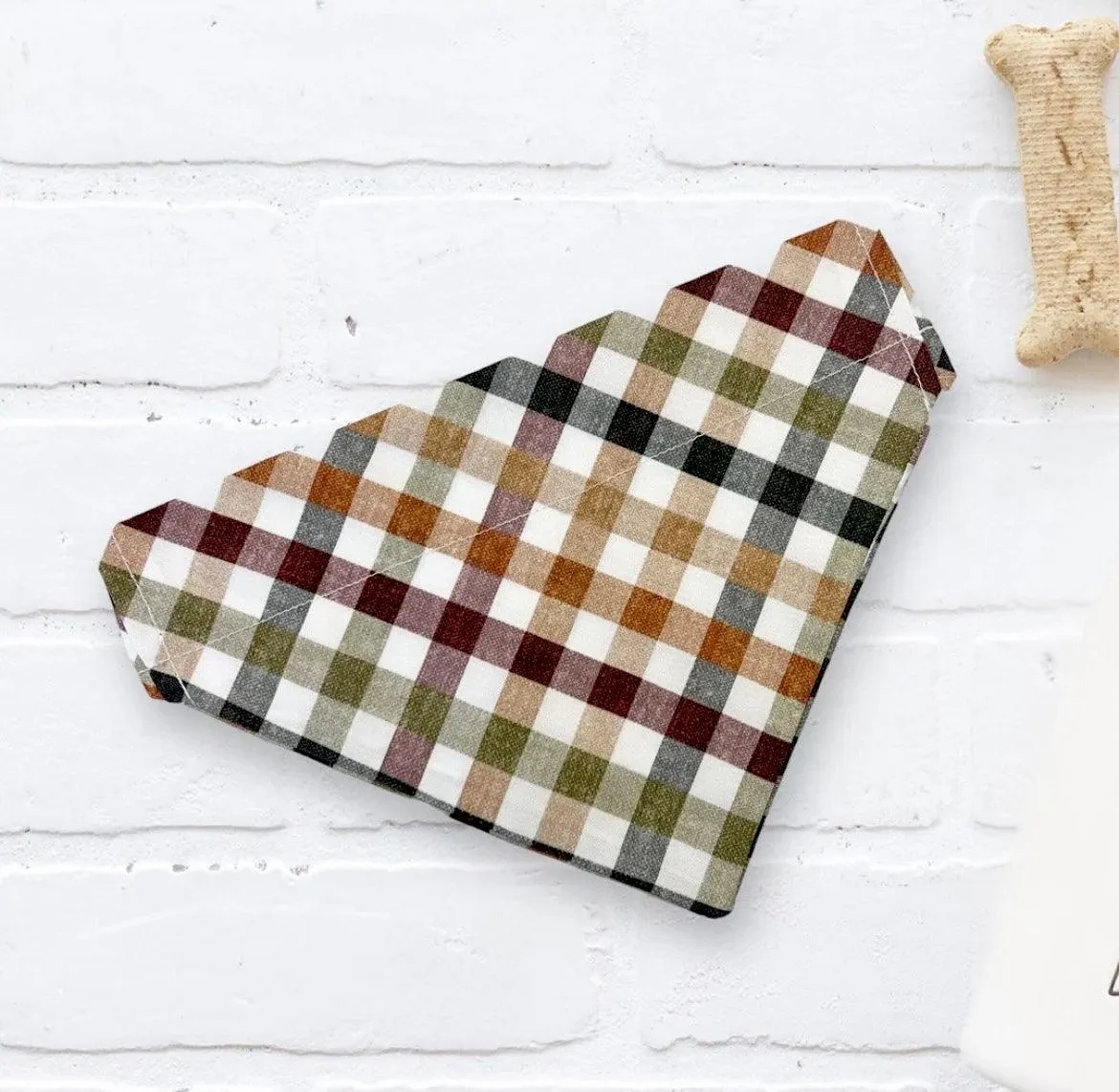 Autumn Picnic Plaid Dog Bandana