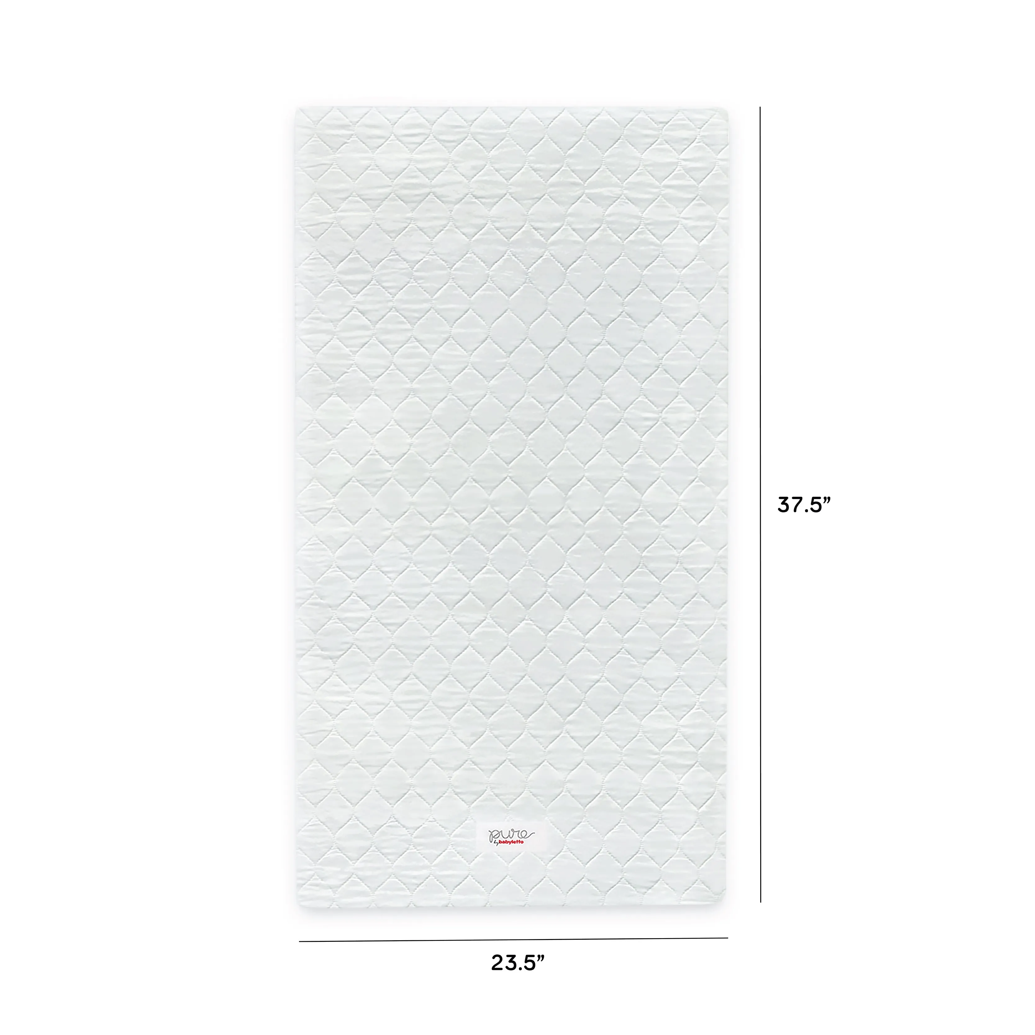 Babyletto Pure Core Mini Crib Mattress | Hybrid Quilted Waterproof Cover | Lightweight