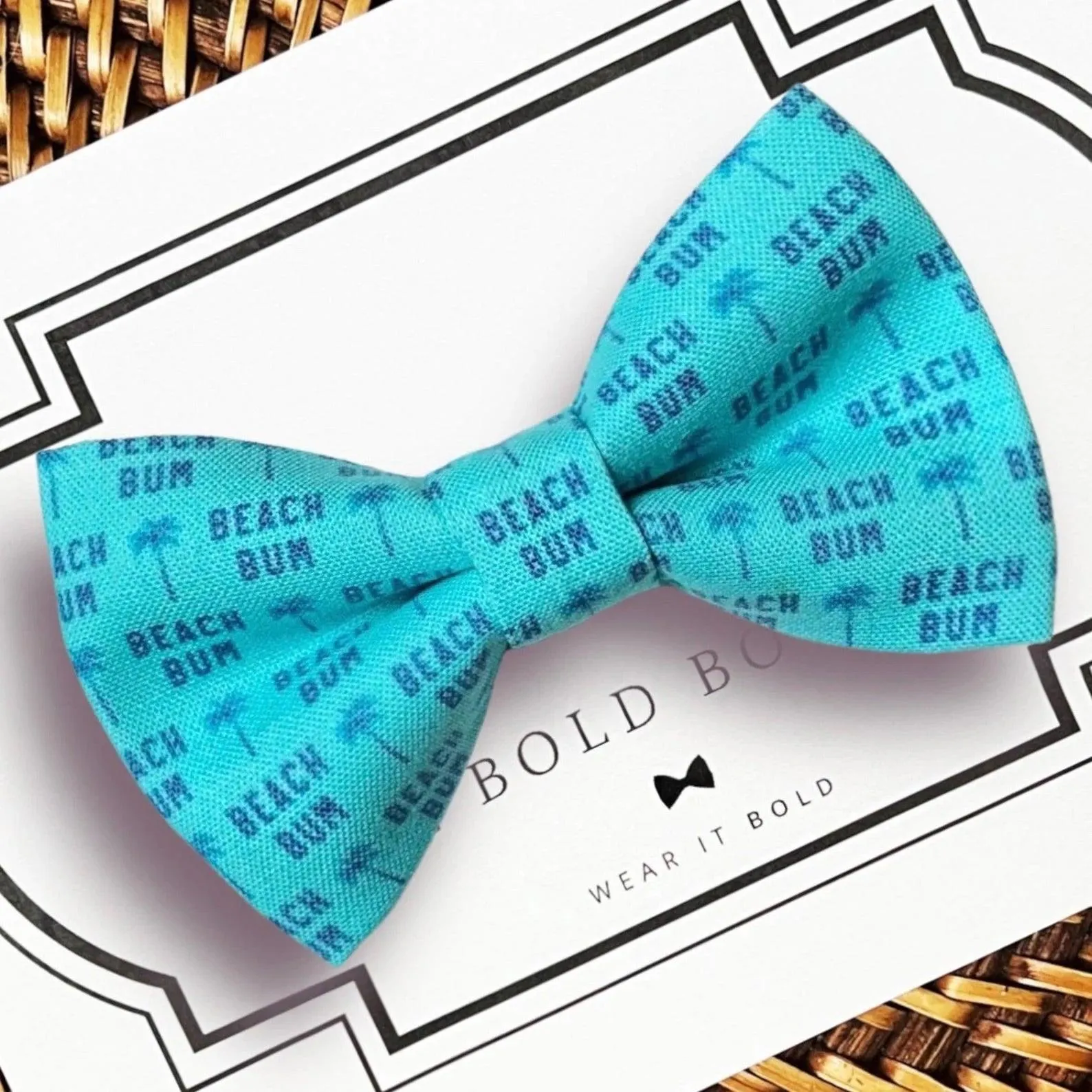 Beach Bum Bow Tie for Dog and Cat Collar