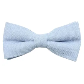 Benedict Soft Blue Cotton Blend Bow Tie