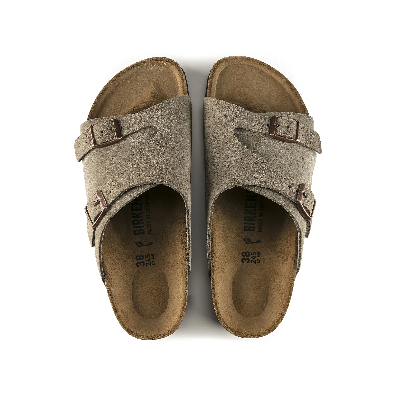 Birkenstock Zurich Narrow Slide Sandal (Women) - Taupe Suede