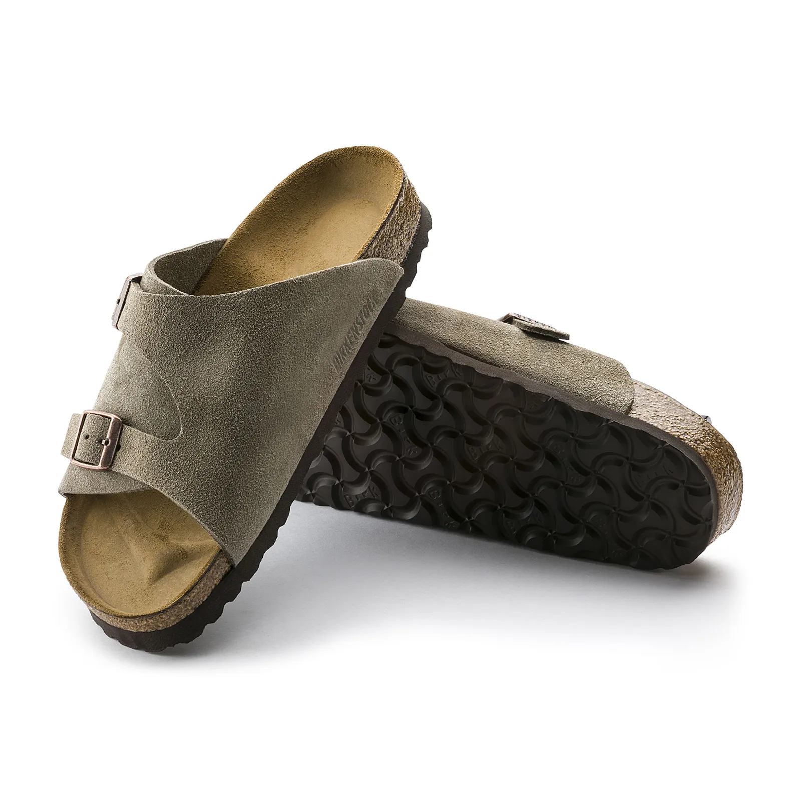 Birkenstock Zurich Narrow Slide Sandal (Women) - Taupe Suede