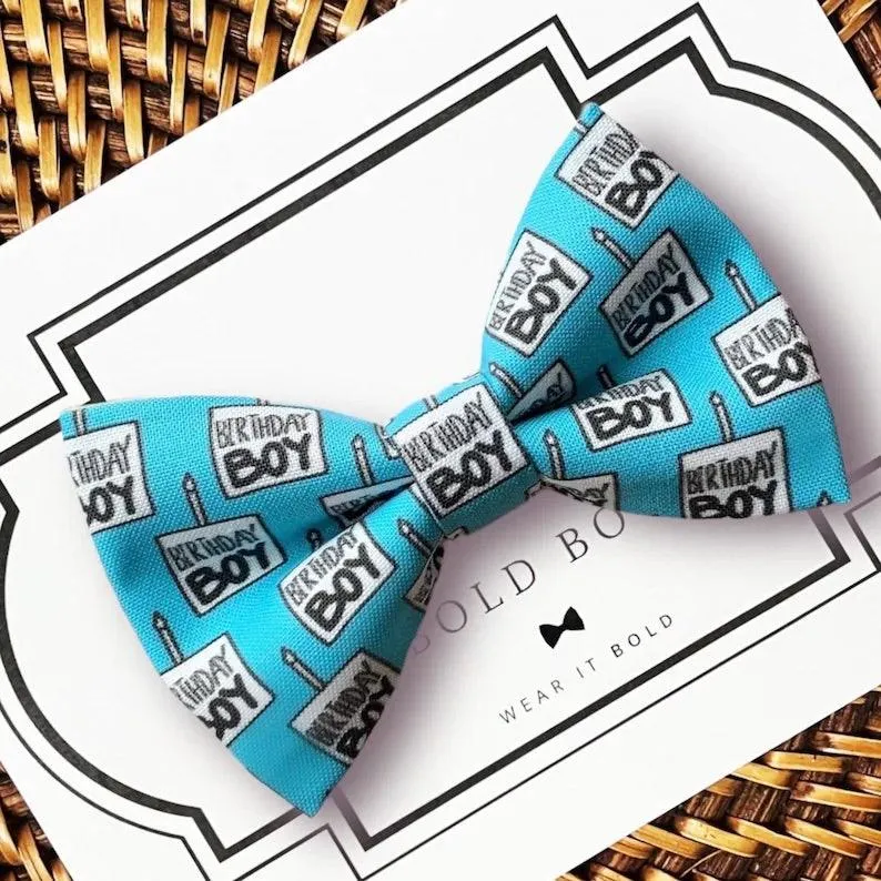Birthday Boy Bow Tie for Dog Collar or Cat Collar