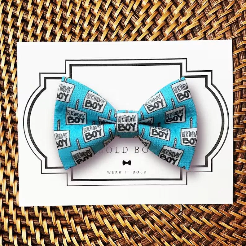 Birthday Boy Bow Tie for Dog Collar or Cat Collar