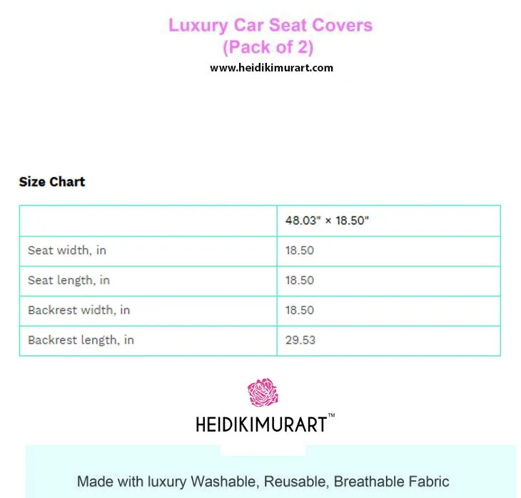 Black Daisies Car Seat Covers, Floral Print Car Seat Covers, 2-Pcs Set (48.03" × 18.50") Polyester Car Seat Covers