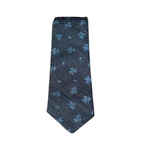 Blade   Blue - John Denim Floral Print Tie