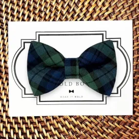 Blue and Green Tartan Plaid Christmas Bow Tie for Dog Collar or Cat Collar