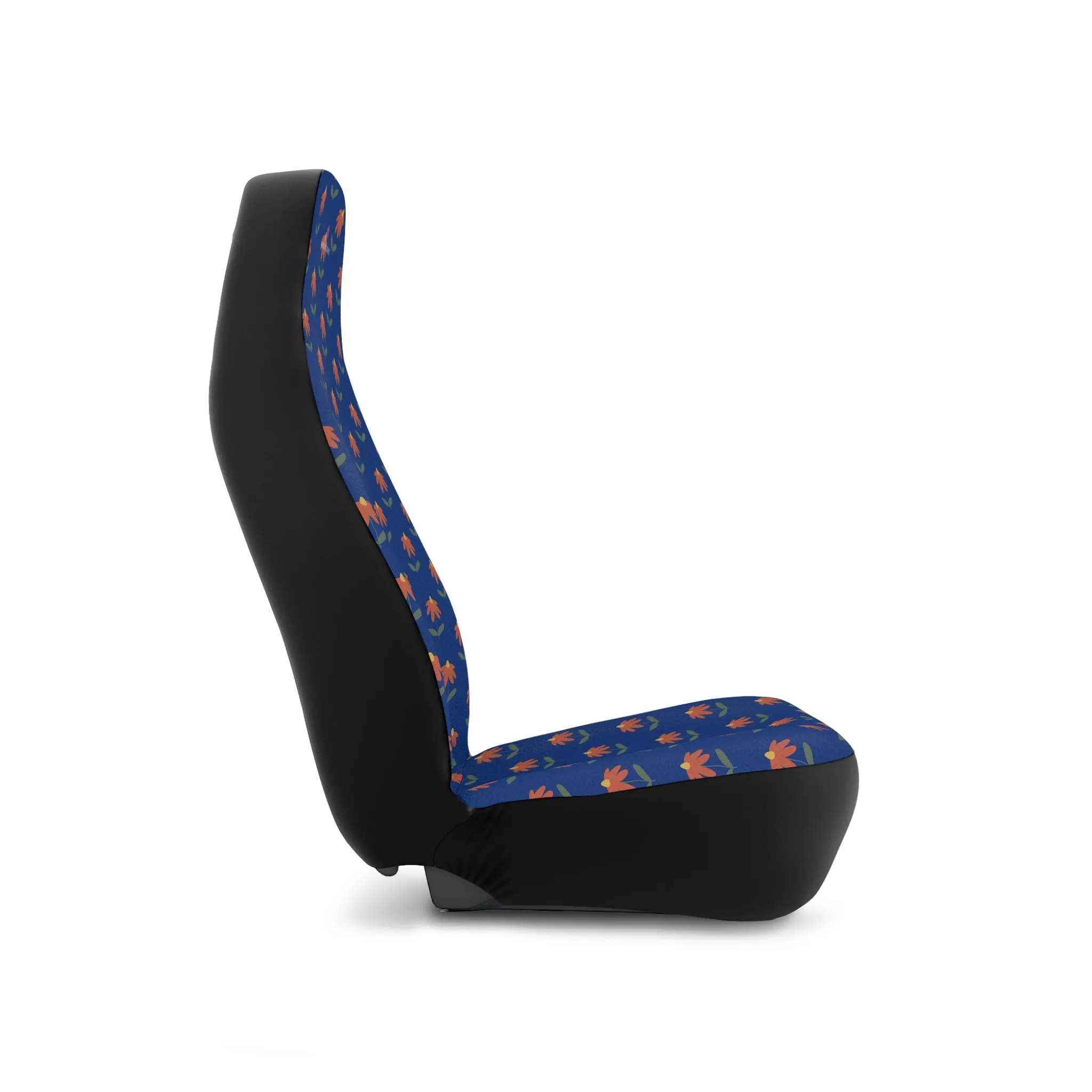 Blue Daisies Car Seat Covers, Cute Floral Print Car Seat Covers, 2-Pcs Set (48.03" × 18.50") Polyester Car Seat Covers