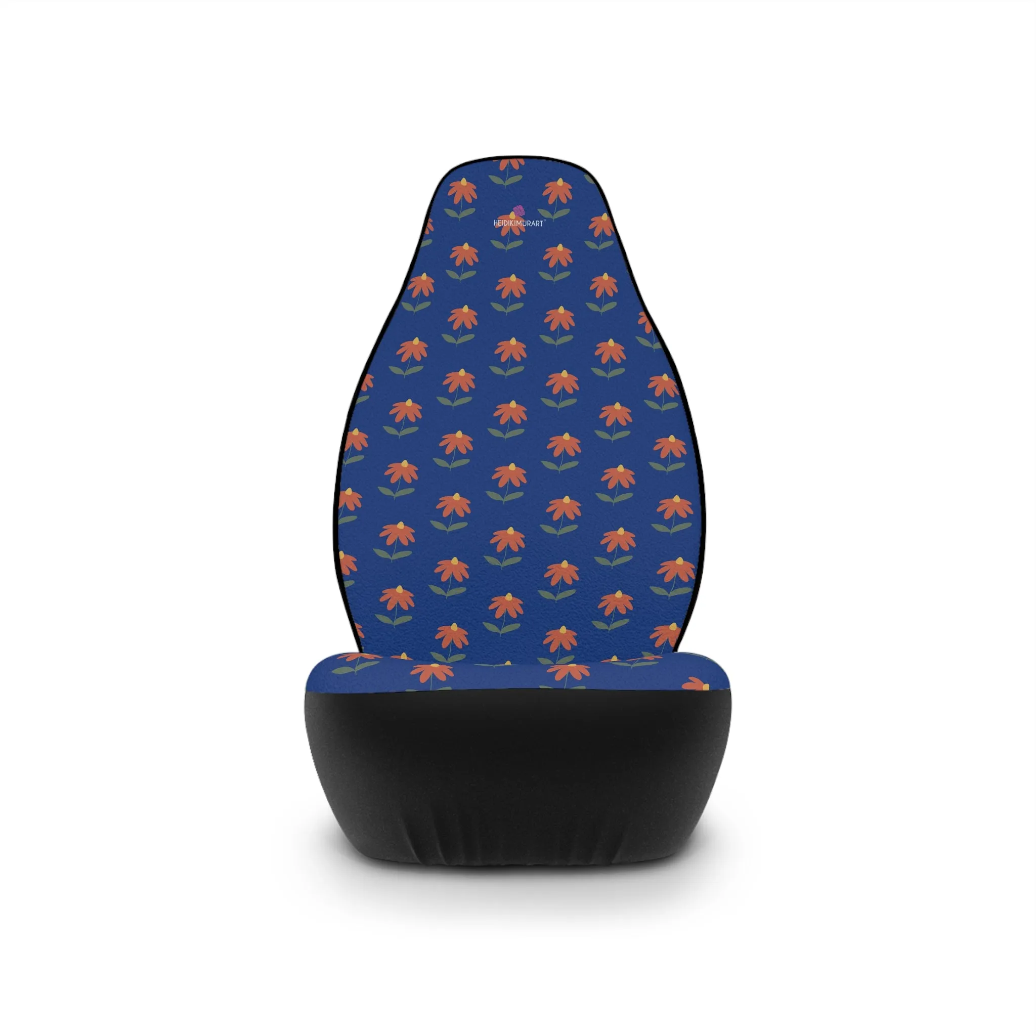 Blue Daisies Car Seat Covers, Cute Floral Print Car Seat Covers, 2-Pcs Set (48.03" × 18.50") Polyester Car Seat Covers