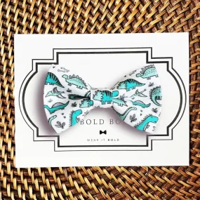 Blue Dinosaur Bow Tie for Dog and Cat Collar