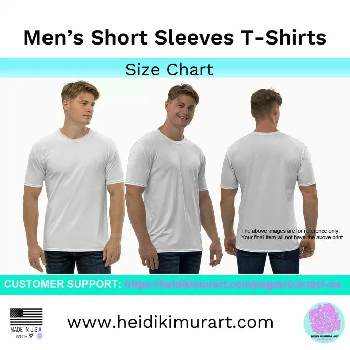Blue Plaid Print Men's T-shirt, Tartan Plaid Scottish Print Luxury Tee For Men-Made in USA/EU/MX