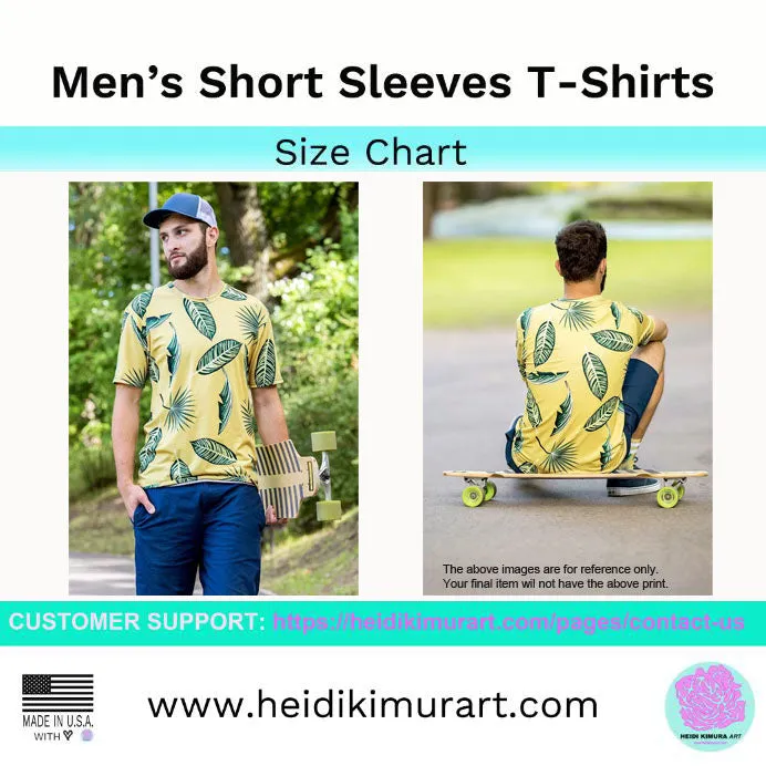 Blue Plaid Print Men's T-shirt, Tartan Plaid Scottish Print Luxury Tee For Men-Made in USA/EU/MX