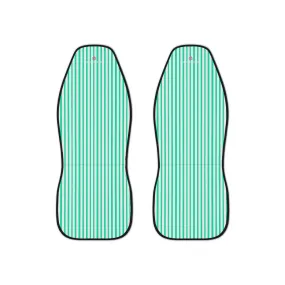 Blue Stripes Car Seat Covers, Light Blue 2-Pcs (48.03" × 18.50") Set Best Car Accessories Essential Premium Quality Best Soft Luxury Car Seat