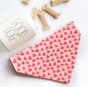 Blush Hearts Dog Bandana