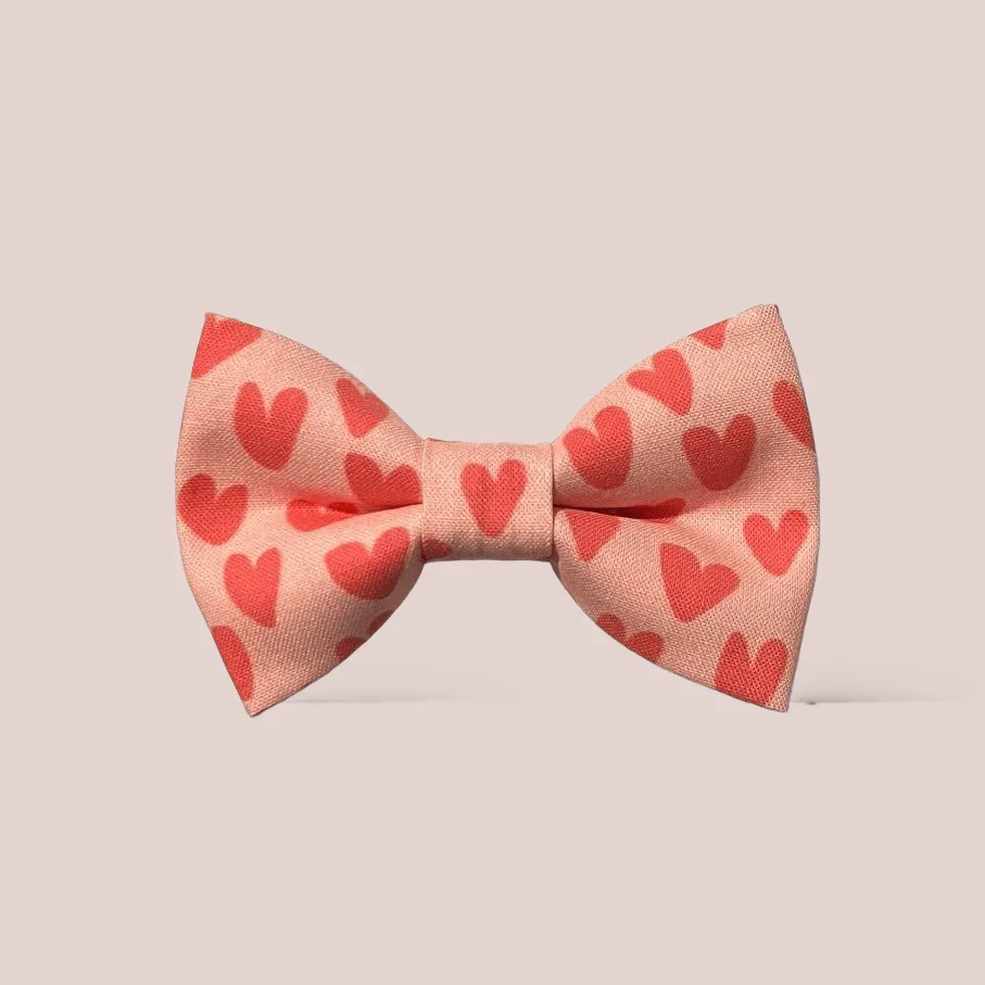 Blush Hearts Hair Bow