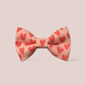 Blush Hearts Hair Bow