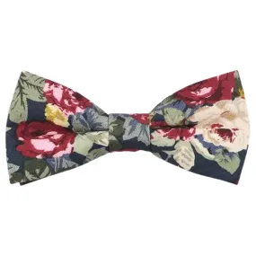Bobby Boy's Blue Floral Bow Tie