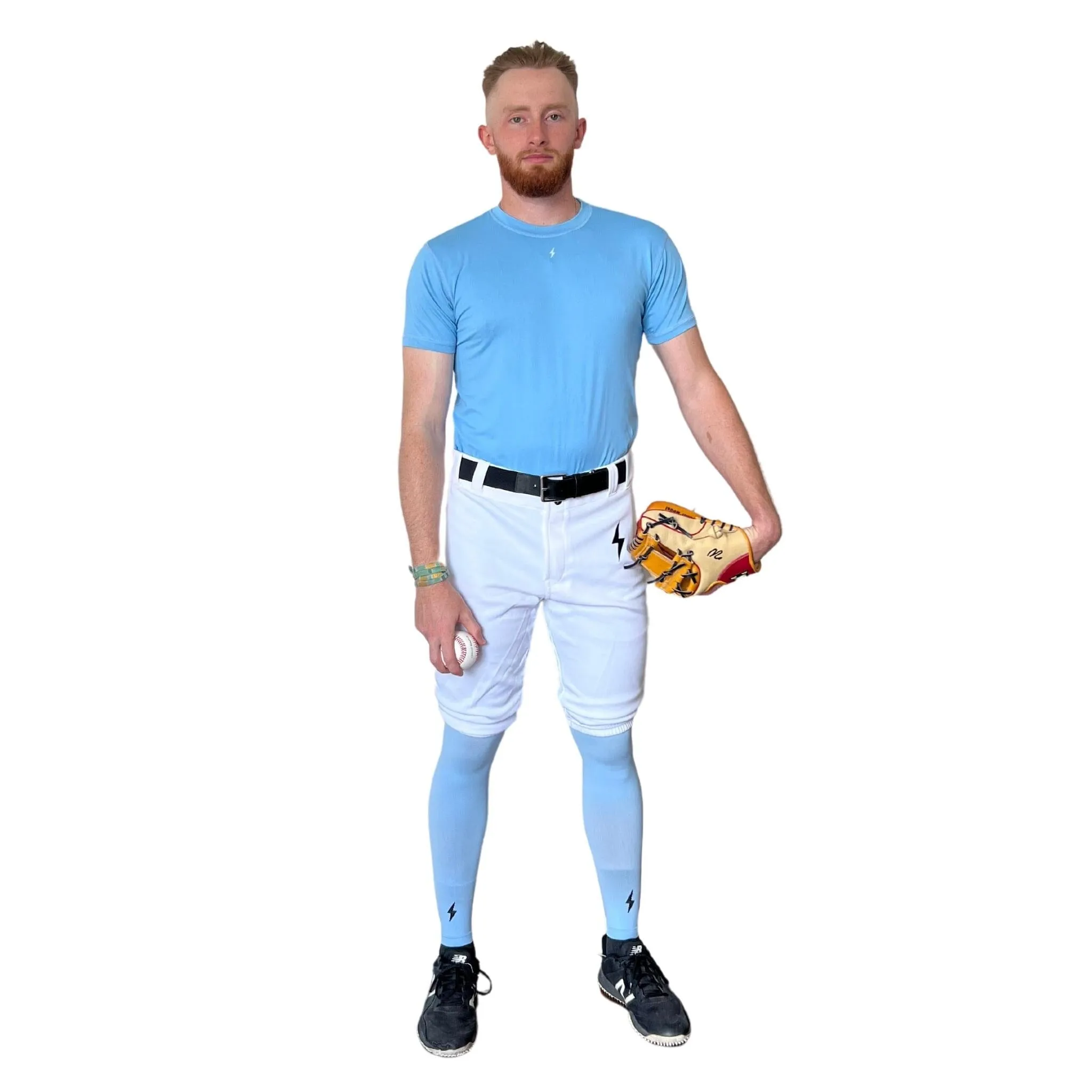 BRUCE BOLT Premium Pro Baseball Short - WHITE