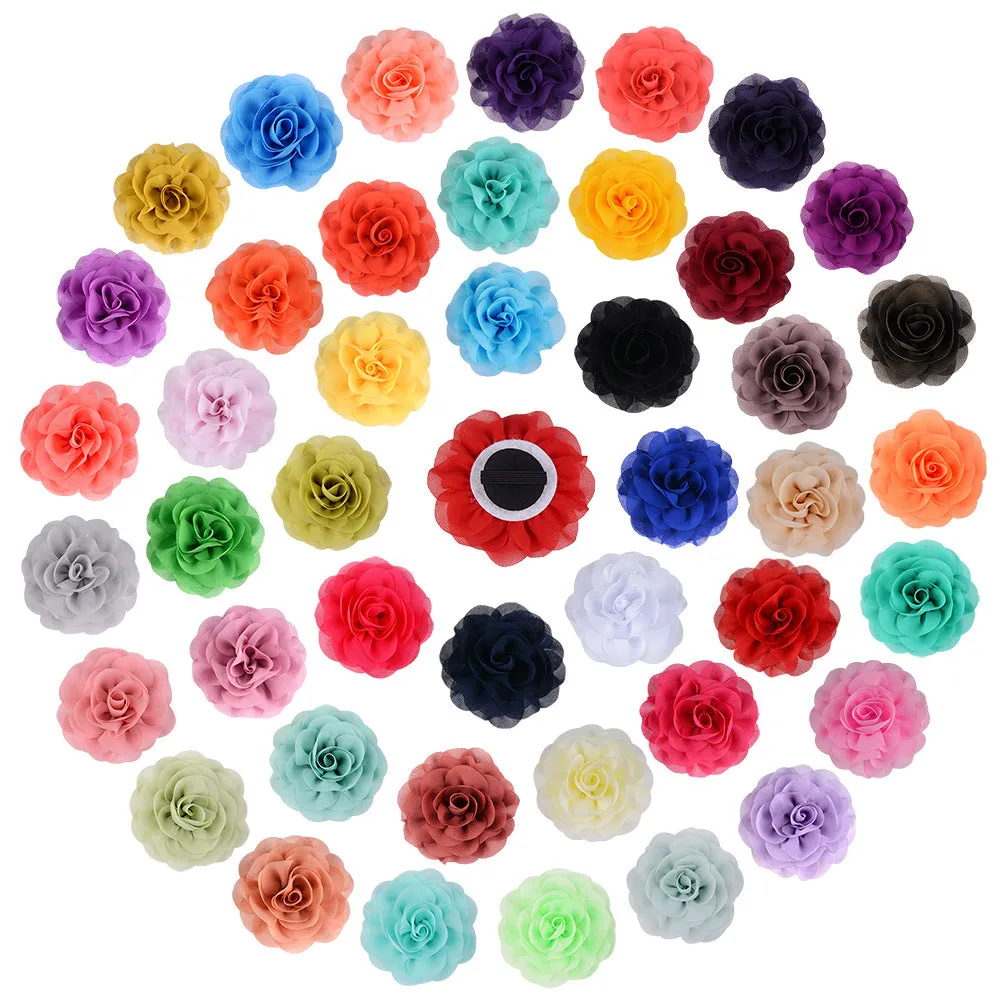 Bulk 40Pcs Artificial Flower Pet Bow Ties Collar Flowers for Wedding Pet's Costume Wholesale