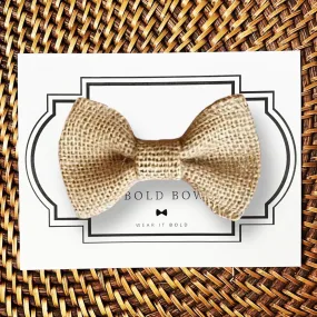 Burlap Dog Bow Tie for Dog Collar or Cat Collar