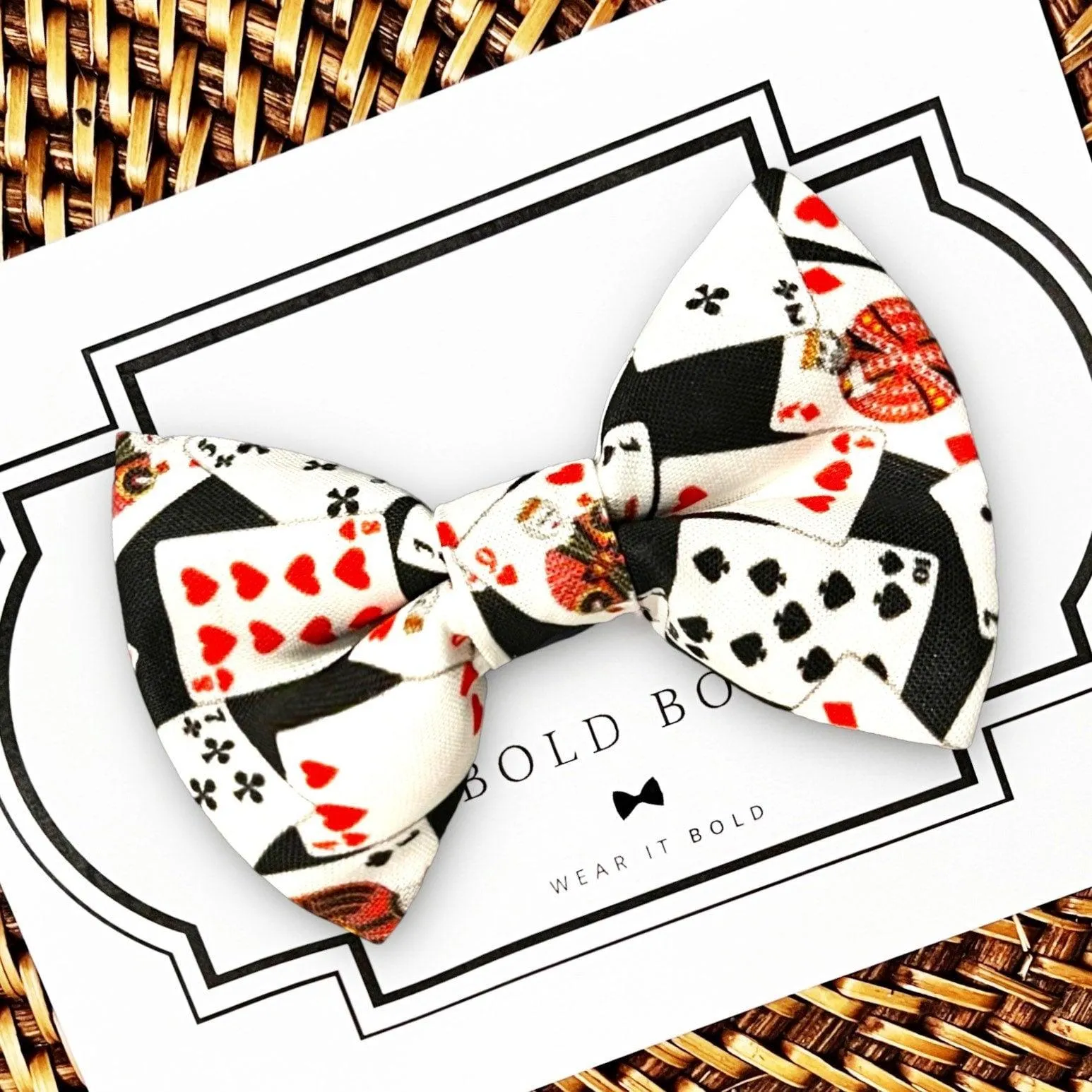Casino Night Bow Tie for Dog and Cat Collar