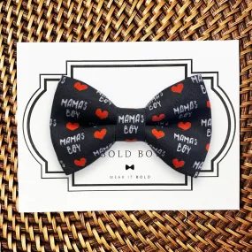 Chalkboard Mama's Boy Bow for Dog Collar and Cat Collar
