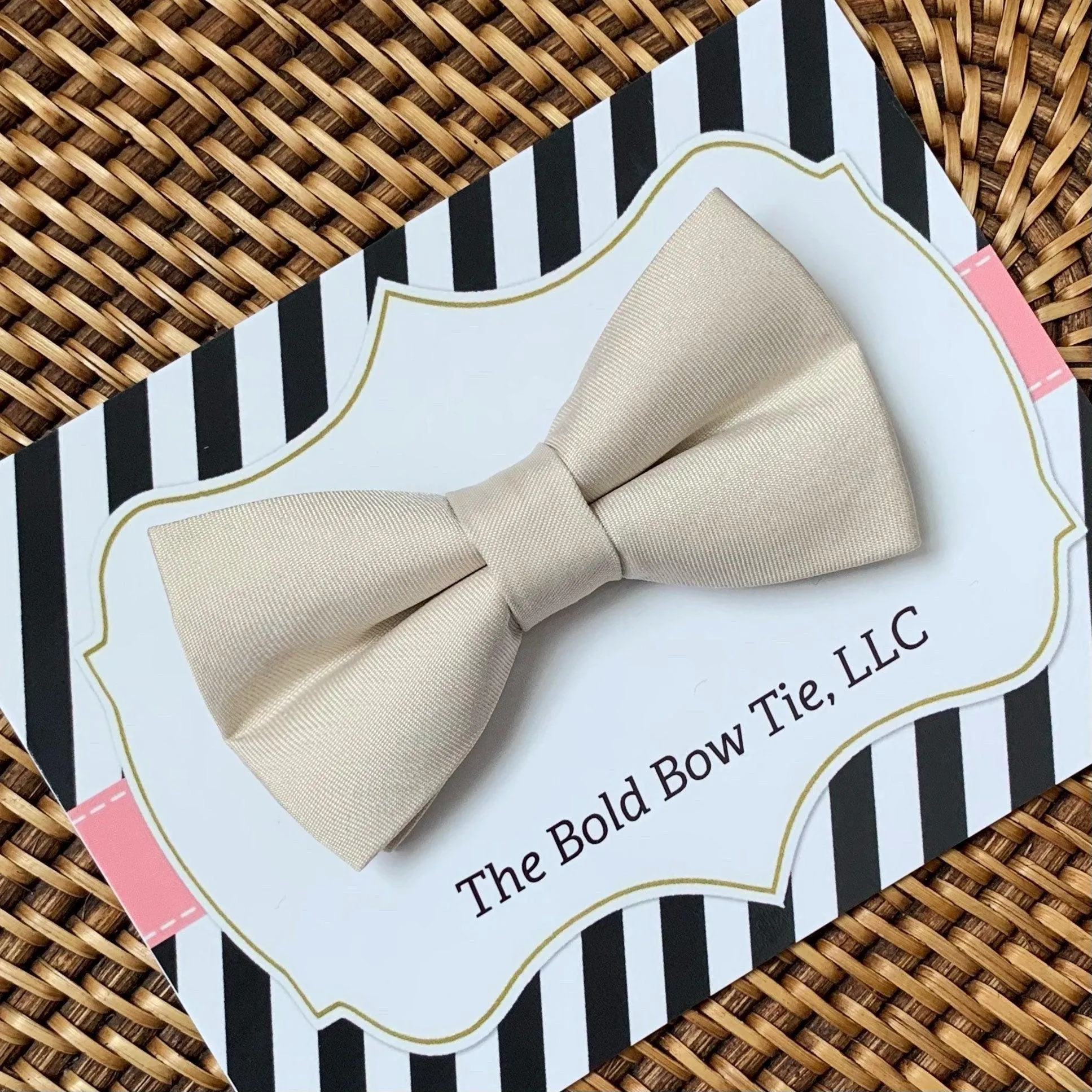 Champagne Bow Tie for Dog and Cat Collar