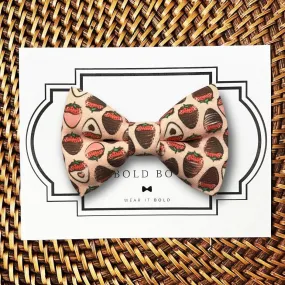 Chocolate Strawberry Bow for Dog Collar and Cat Collar