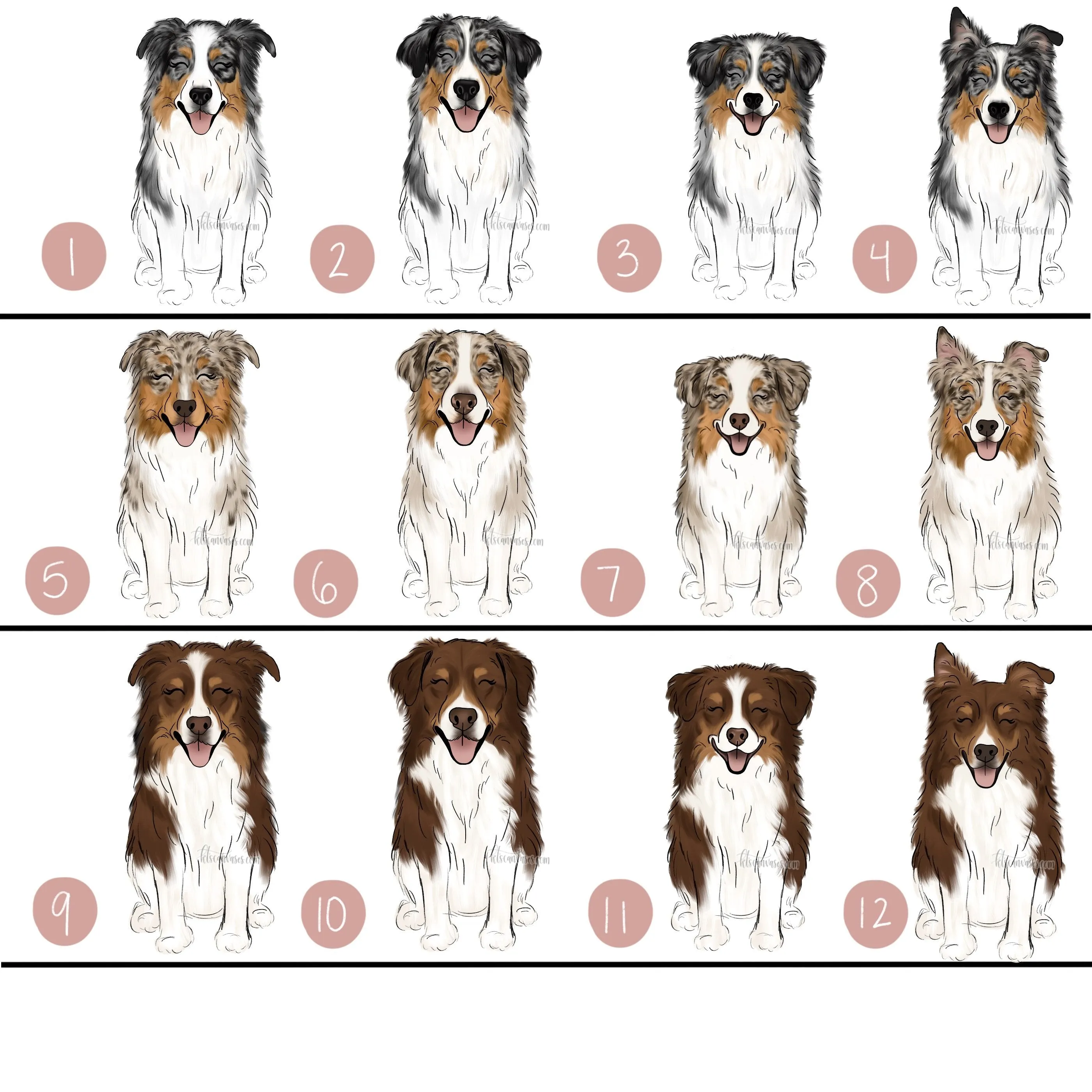 Choose Your AUSTRALIAN SHEPHERD Art Print